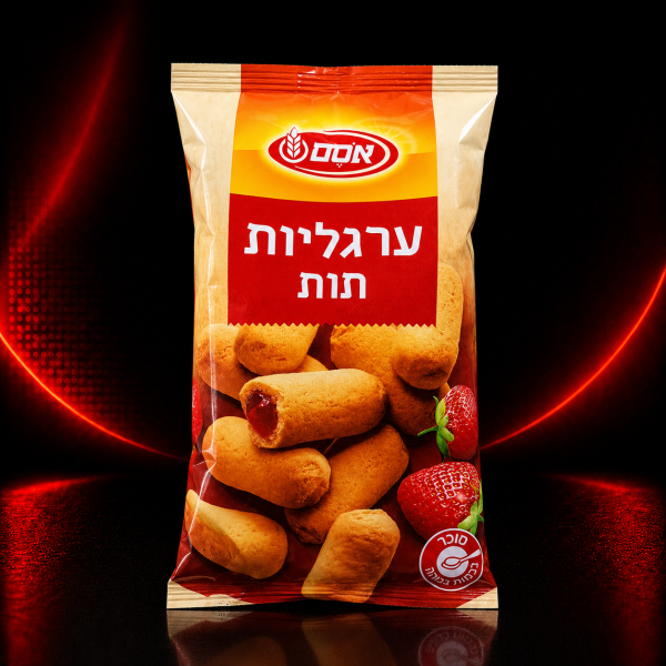 بسكويت محشو بالفراولة