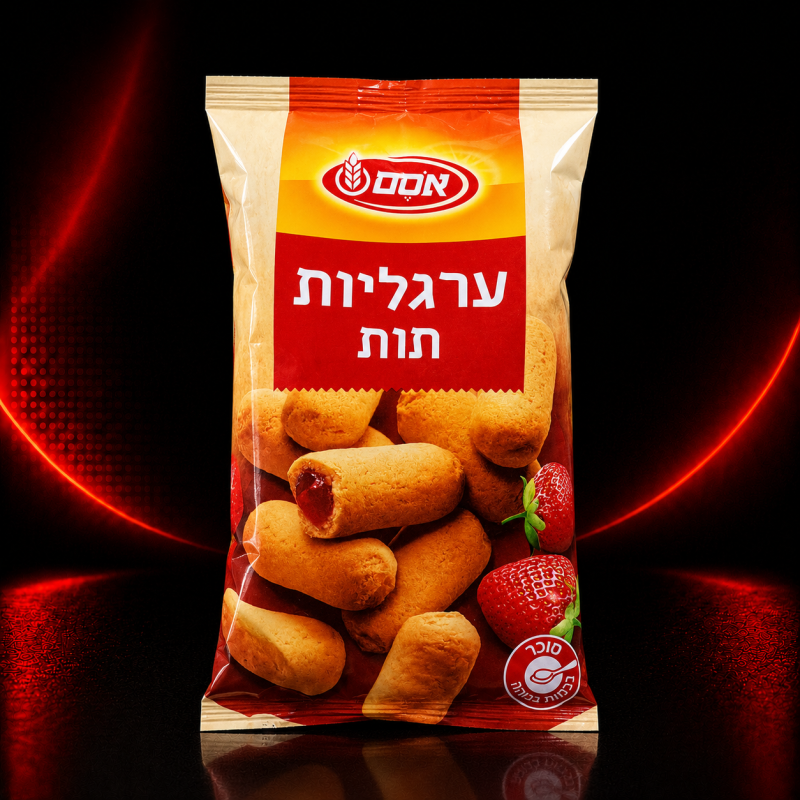 بسكويت محشو بالفراولة