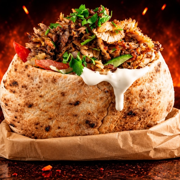 رغيف شاورما عجل