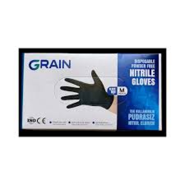 כפפות ניטריל Grain שחורות L